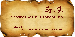 Szombathelyi Florentina névjegykártya